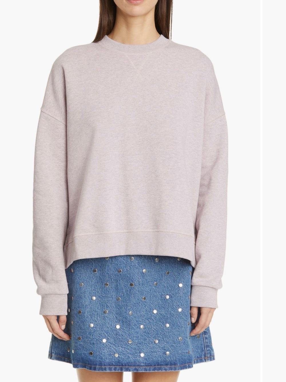 Ganni - Isoli High/Low Cotton Blend
Sweatshirt